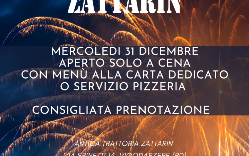 31-12 MENU' ALLA CARTA