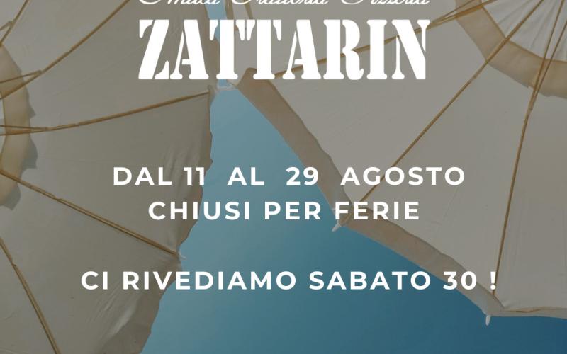 DALL'11 AL 29 AGOSTO CHIUSI PER FERIE! 